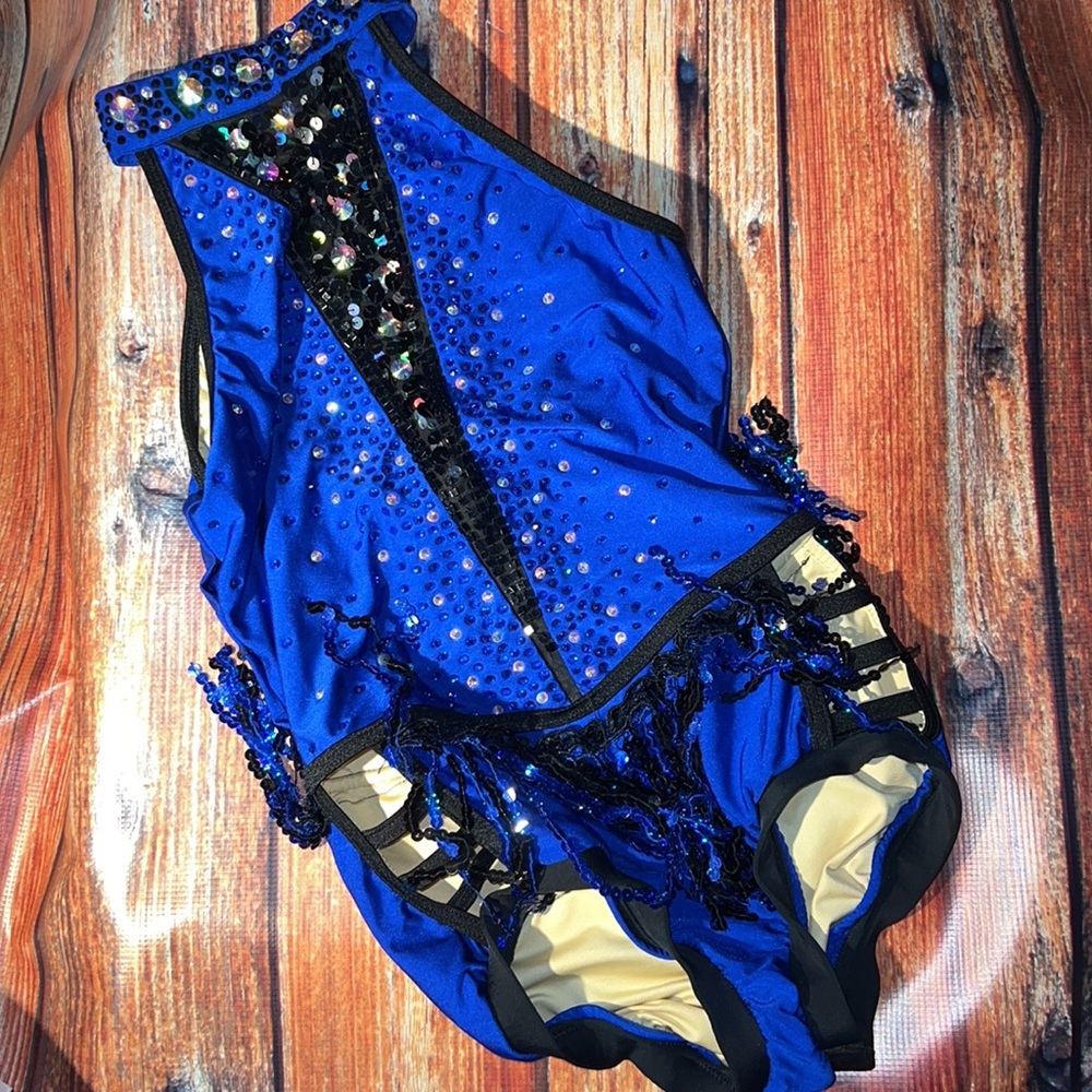 Blue and Black Glamour Costume